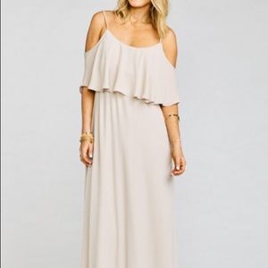 Caitlin Ruffle Bridesmaid Maxi Dress